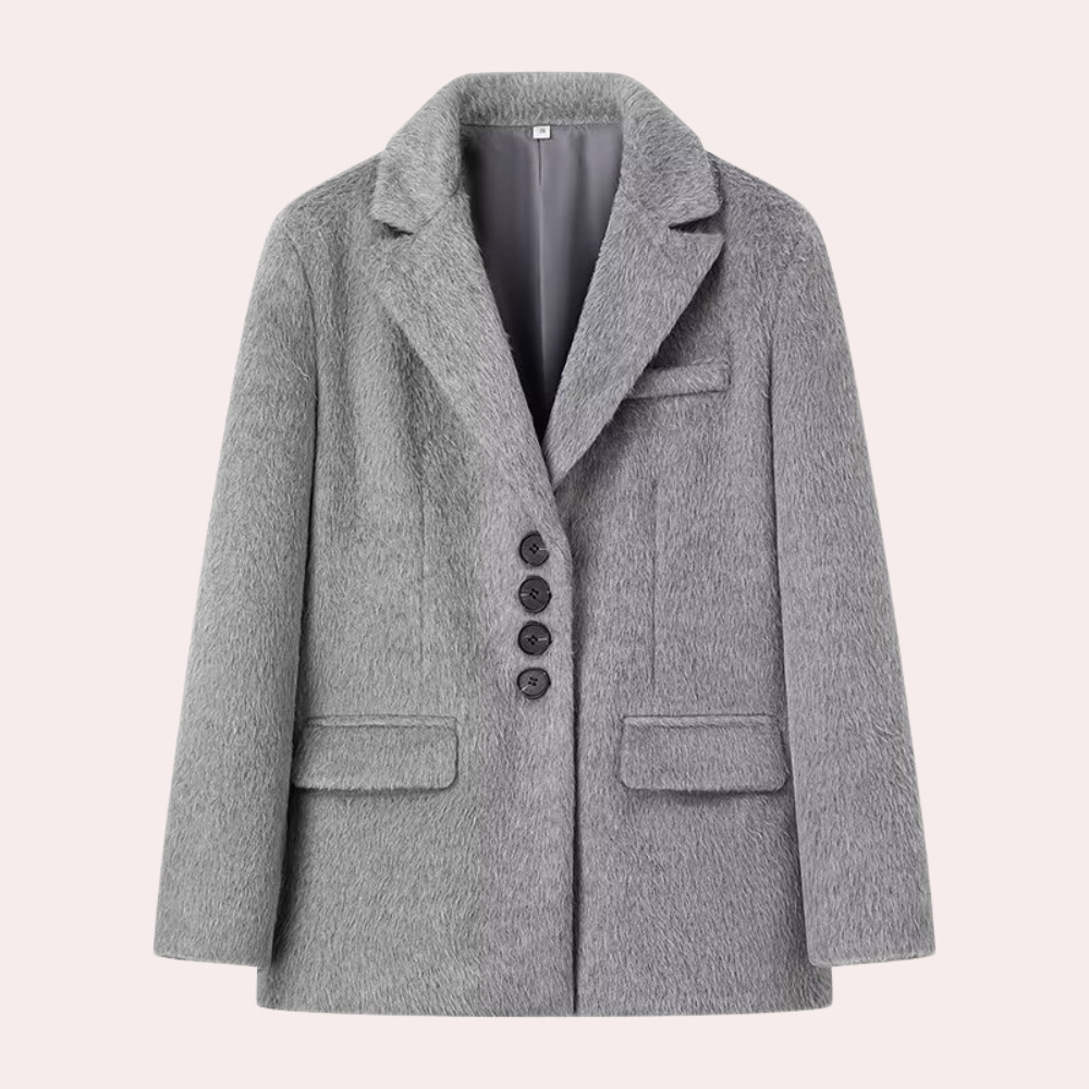 Eleganter kurzer Wollmantel für Damen – ideal für den Frühling