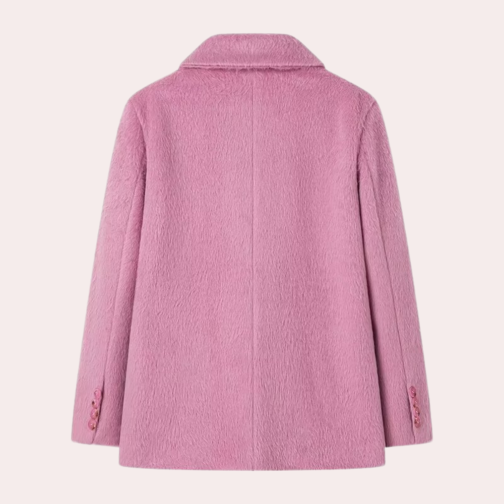 Eleganter kurzer Wollmantel für Damen – ideal für den Frühling