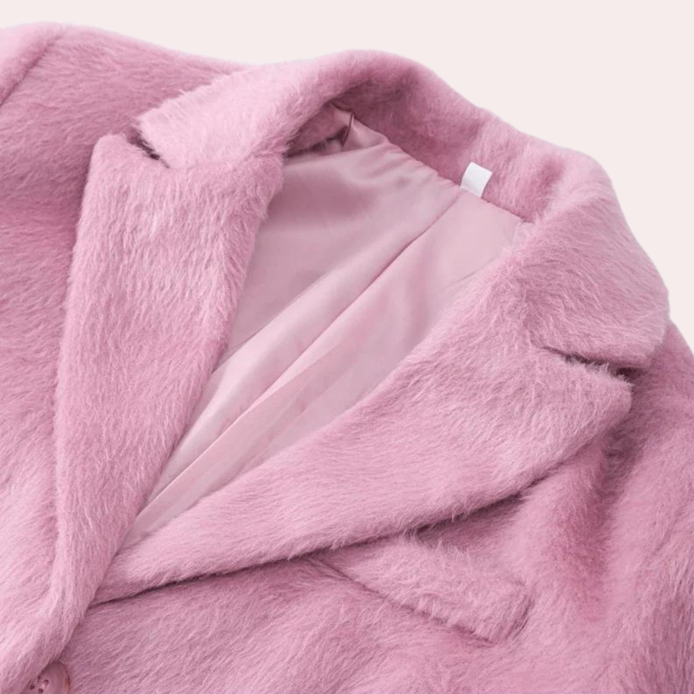 Eleganter kurzer Wollmantel für Damen – ideal für den Frühling