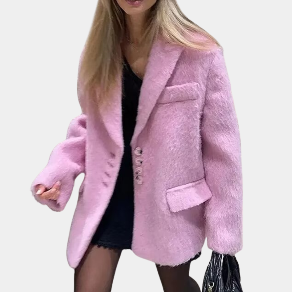 Eleganter kurzer Wollmantel für Damen – ideal für den Frühling