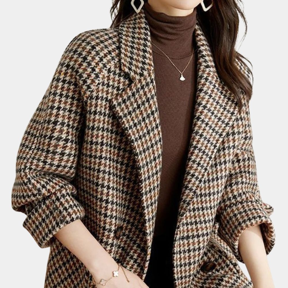Eleganter klassischer Wollmantel für Damen – Frühlingsübergangsmantel