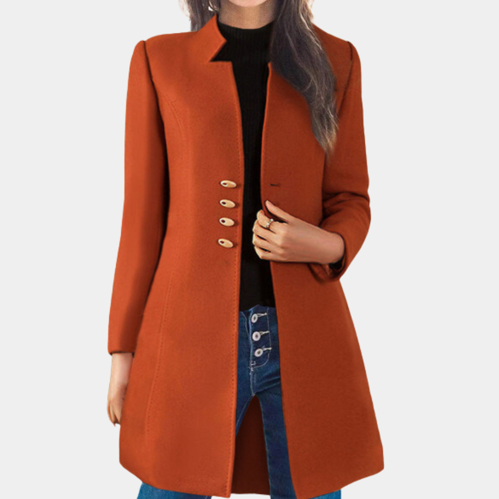 Eleganter, leichter Damen-Wollmantel für den Frühling – klassischer Übergangsmantel