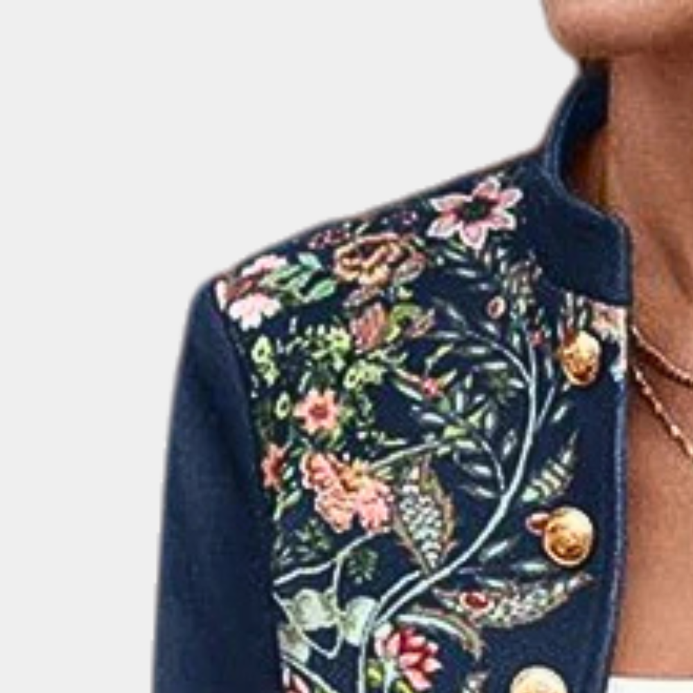 Stilvolle, leichte Baumwolljacke für Damen – Eleganter Frühlingslook mit bestickten Details