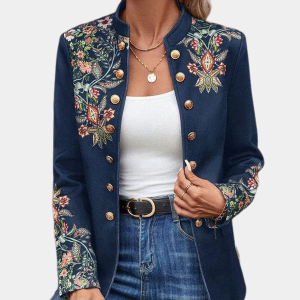 Stilvolle, leichte Baumwolljacke für Damen – Eleganter Frühlingslook mit bestickten Details