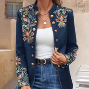 Stilvolle, leichte Baumwolljacke für Damen – Eleganter Frühlingslook mit bestickten Details