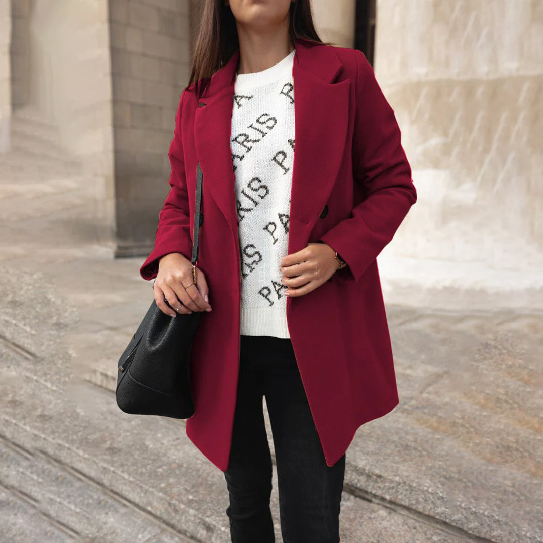 Laura - Eleganter langer Wintermantel für Damen