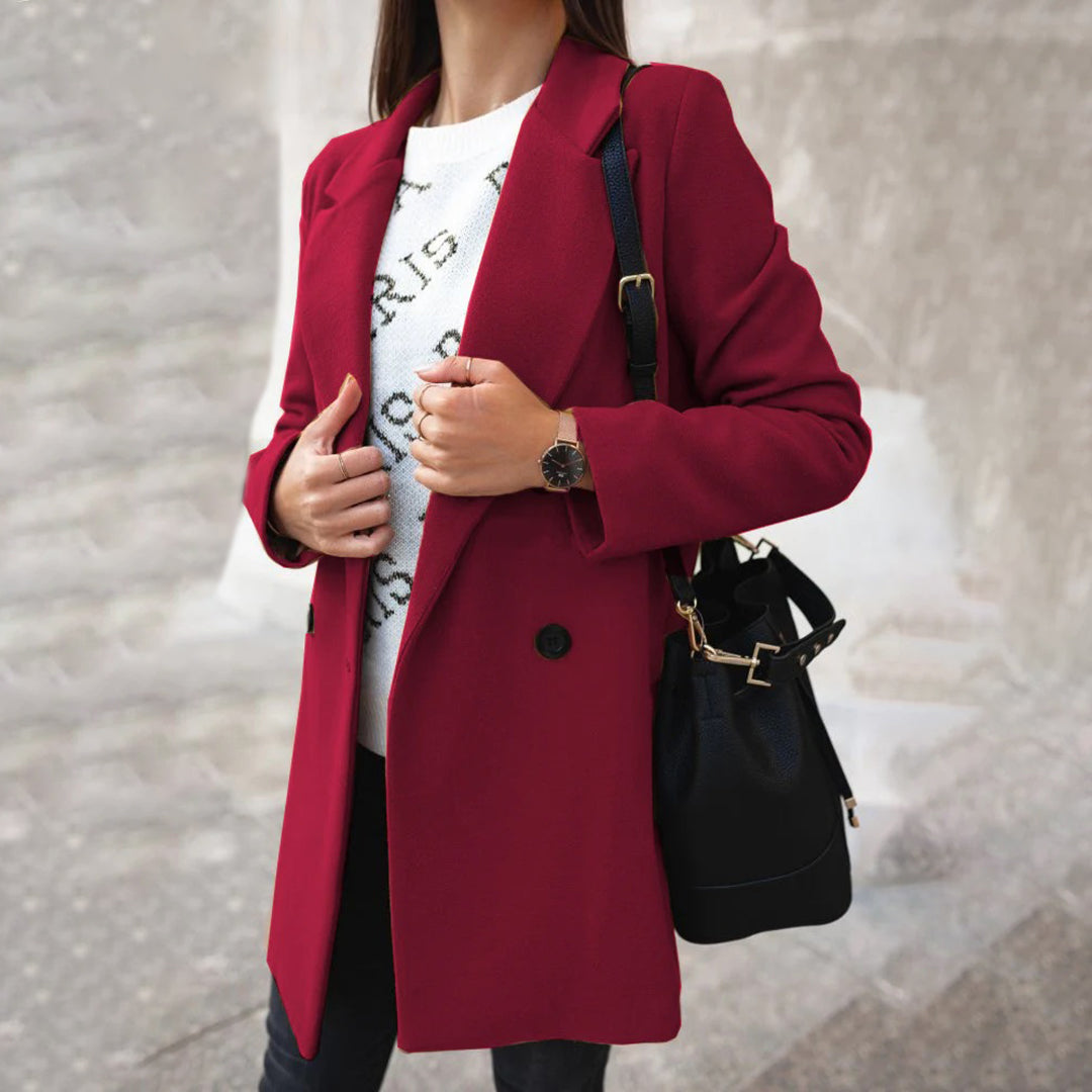Laura - Eleganter langer Wintermantel für Damen