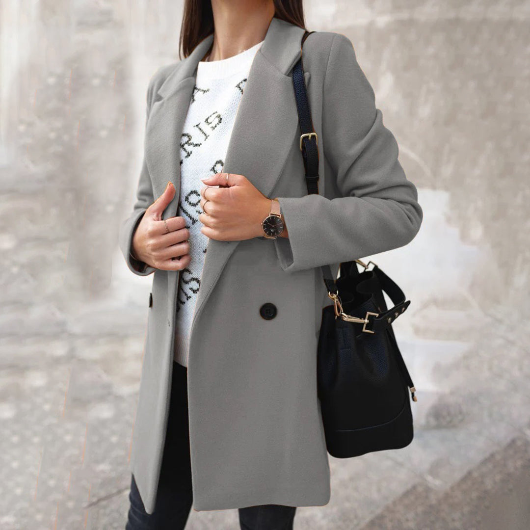 Laura - Eleganter langer Wintermantel für Damen