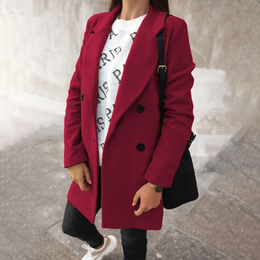 Laura - Eleganter langer Wintermantel für Damen