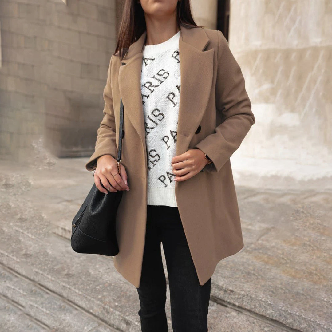 Laura - Eleganter langer Wintermantel für Damen