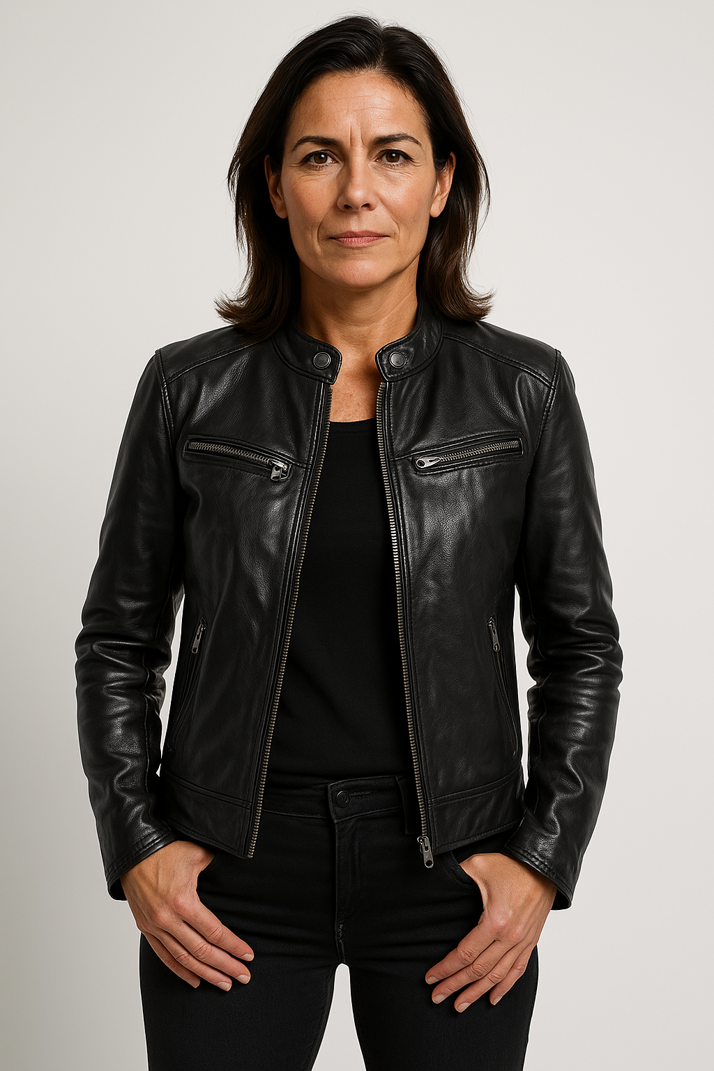 Bonnie | Lässige Lederjacke