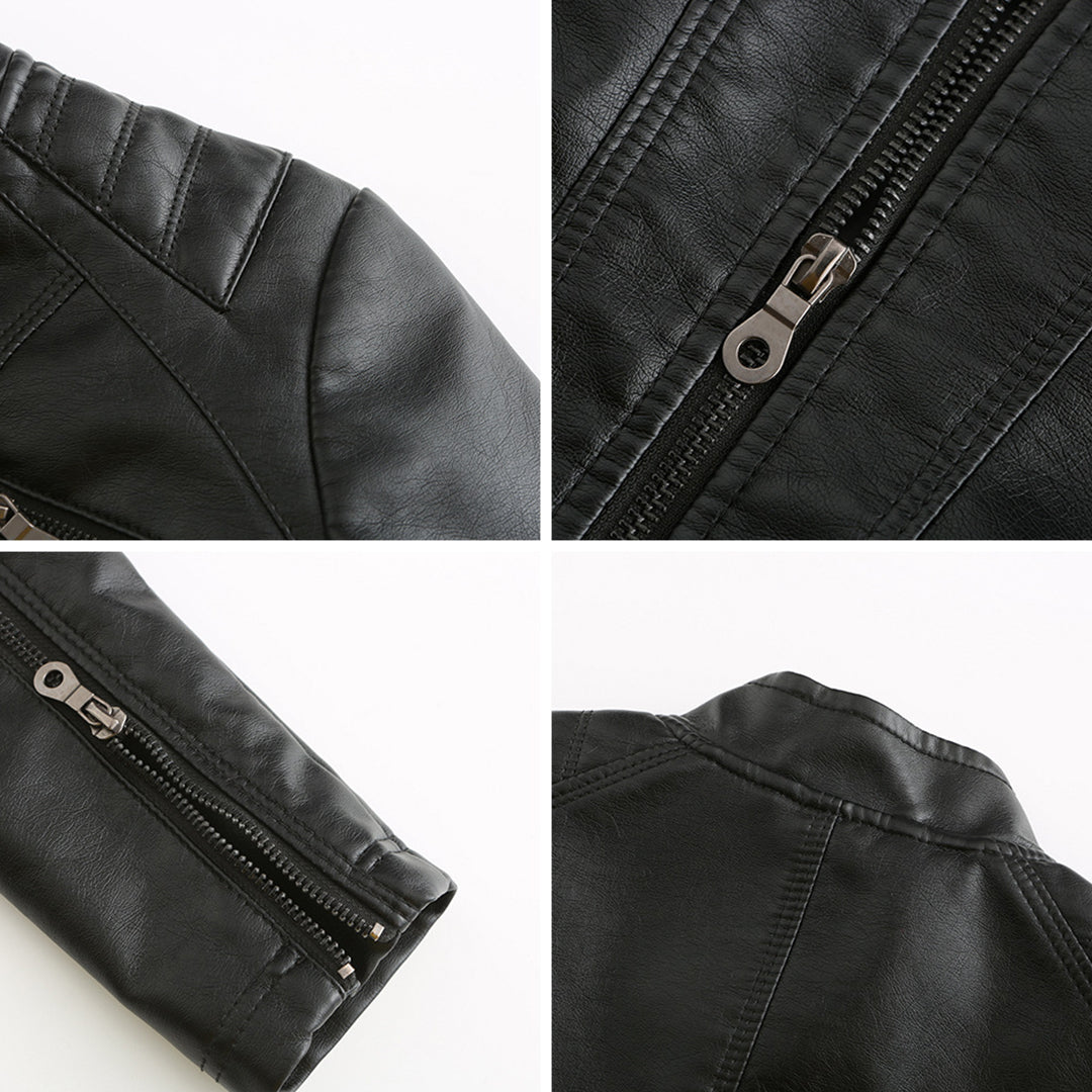 Elegante taillierte Damen Lederjacke für den Frühling – stilvolle Bikerjacke