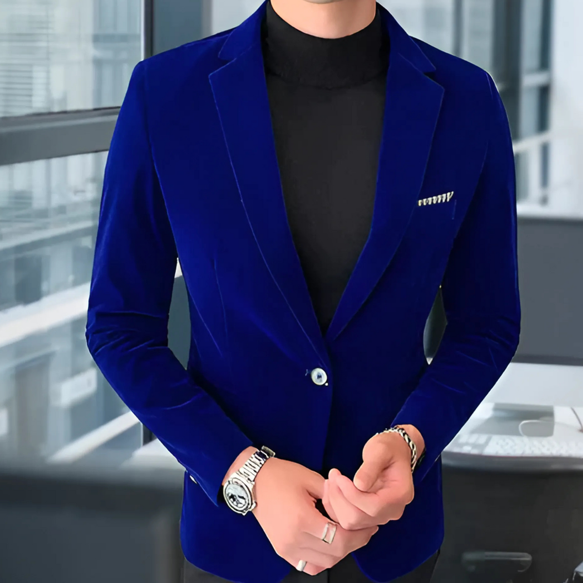Elegante taillierte Herren-Wolljacke für den Herbst