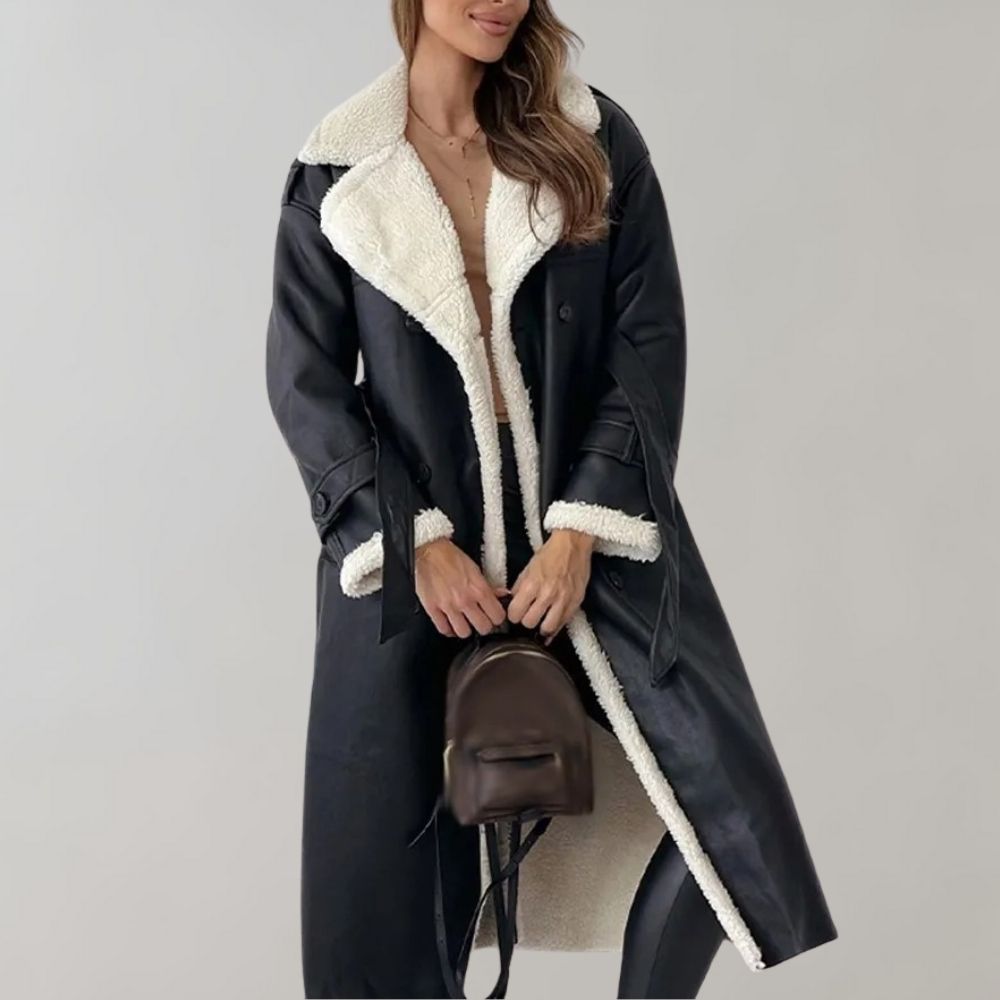 Hanna - Eleganter langer Wintermantel für Damen