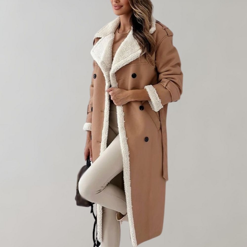 Hanna - Eleganter langer Wintermantel für Damen