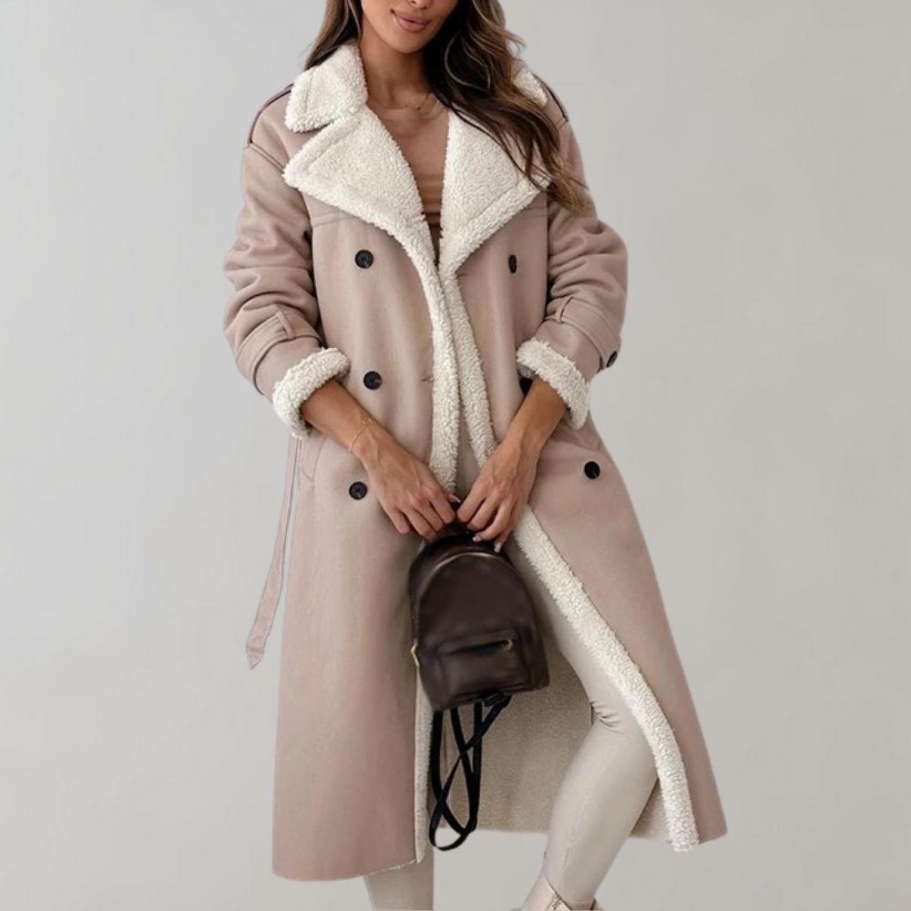 Hanna - Eleganter langer Wintermantel für Damen