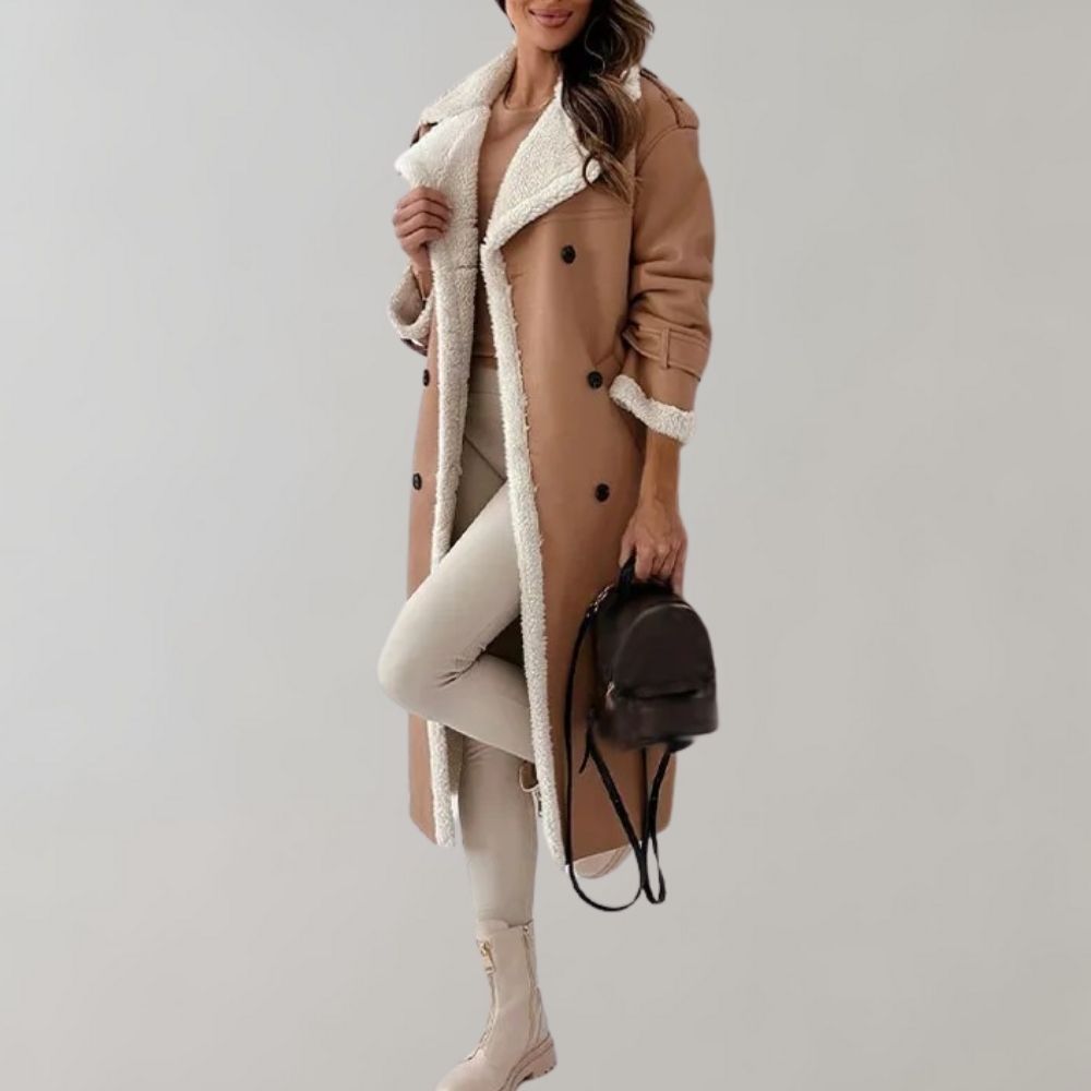 Hanna - Eleganter langer Wintermantel für Damen