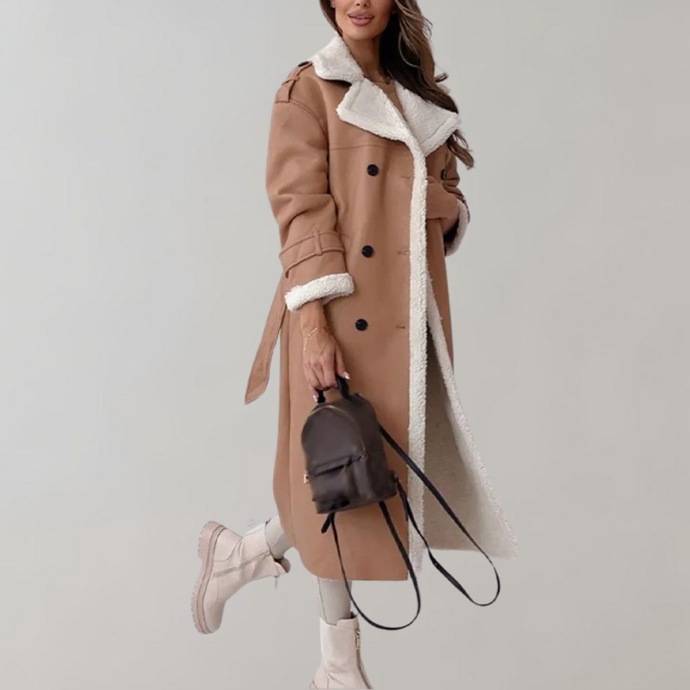 Hanna - Eleganter langer Wintermantel für Damen