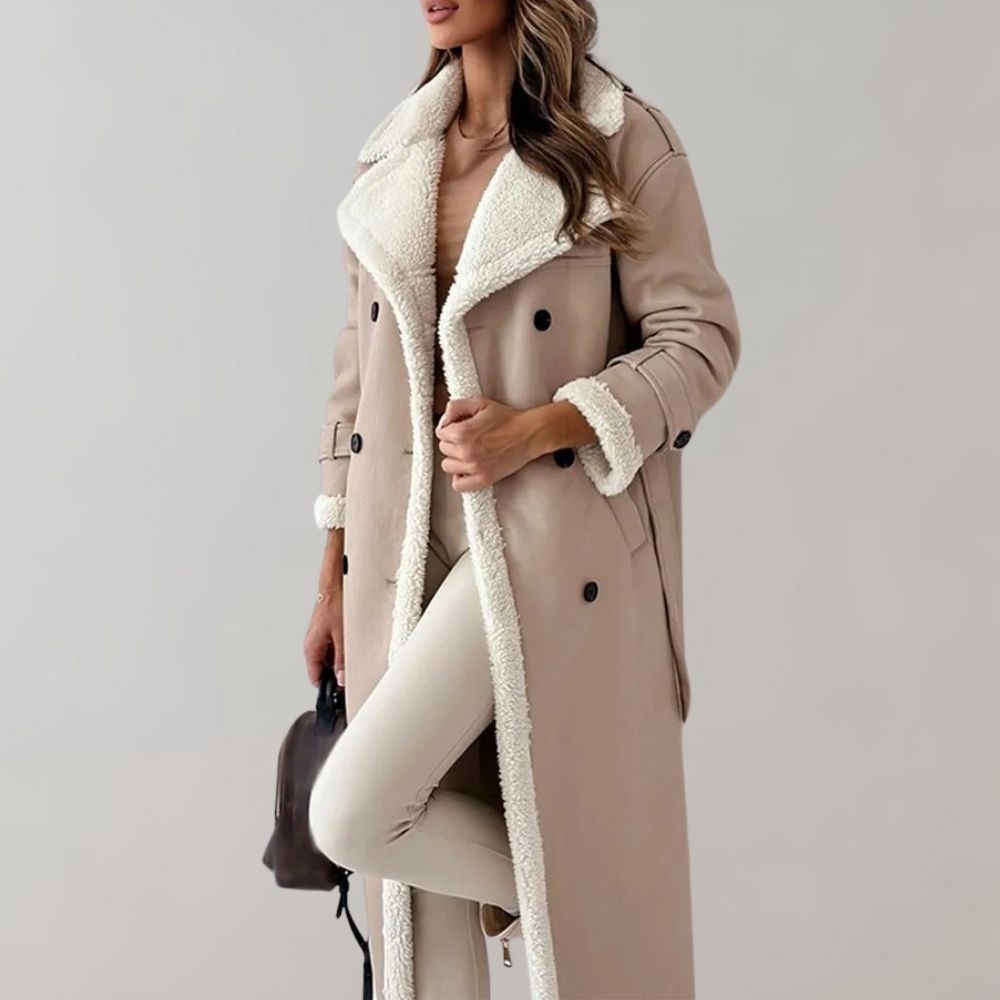 Hanna - Eleganter langer Wintermantel für Damen