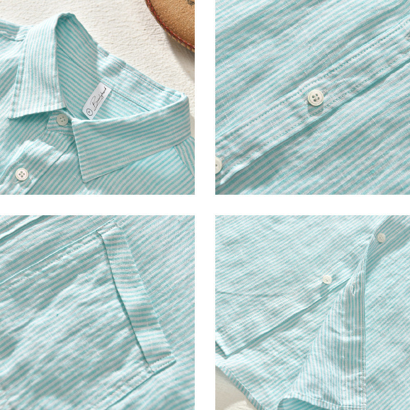 Camisa Casual de Manga Larga para Hombre - Botones y Cuello Clásico - Tela Transpirable y Confortable