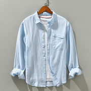 Camisa de Manga Larga Casual para Hombre - Botones y Cuello Clásico - Tejido Transpirable y Confortable