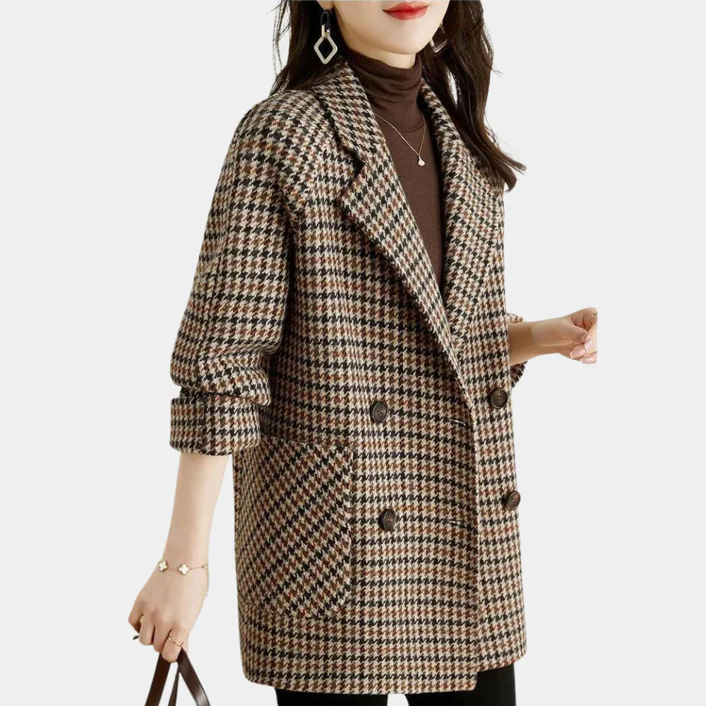 Elena Eleganter Damenmantel - Stilvolle und Gemütliche Outdoor-Jacke
