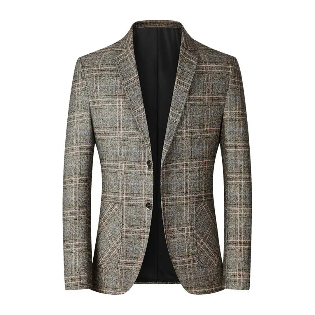 Herren Karomuster Wolljacke – Stilvolle Herbstmode