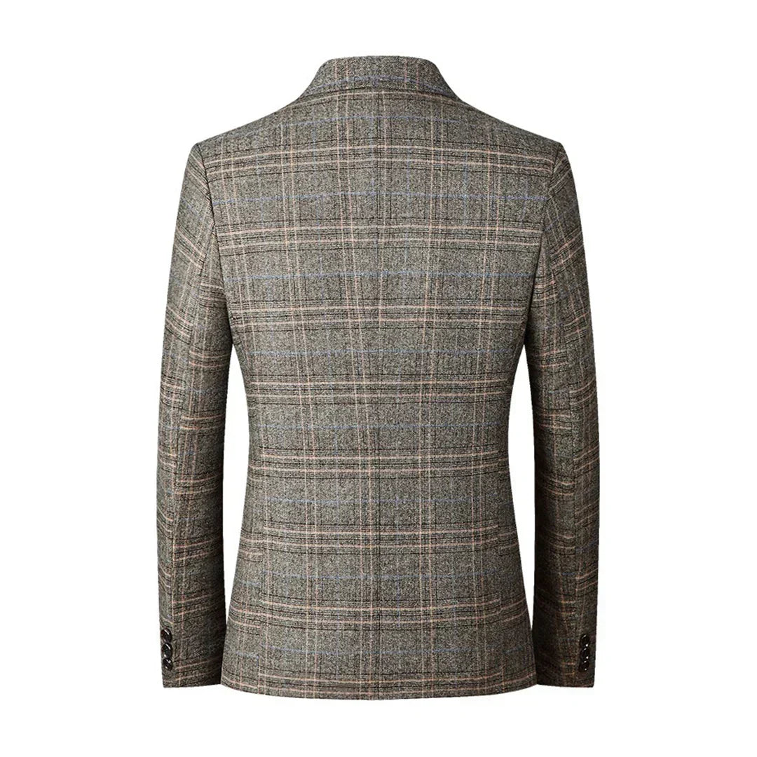 Herren Karomuster Wolljacke – Stilvolle Herbstmode