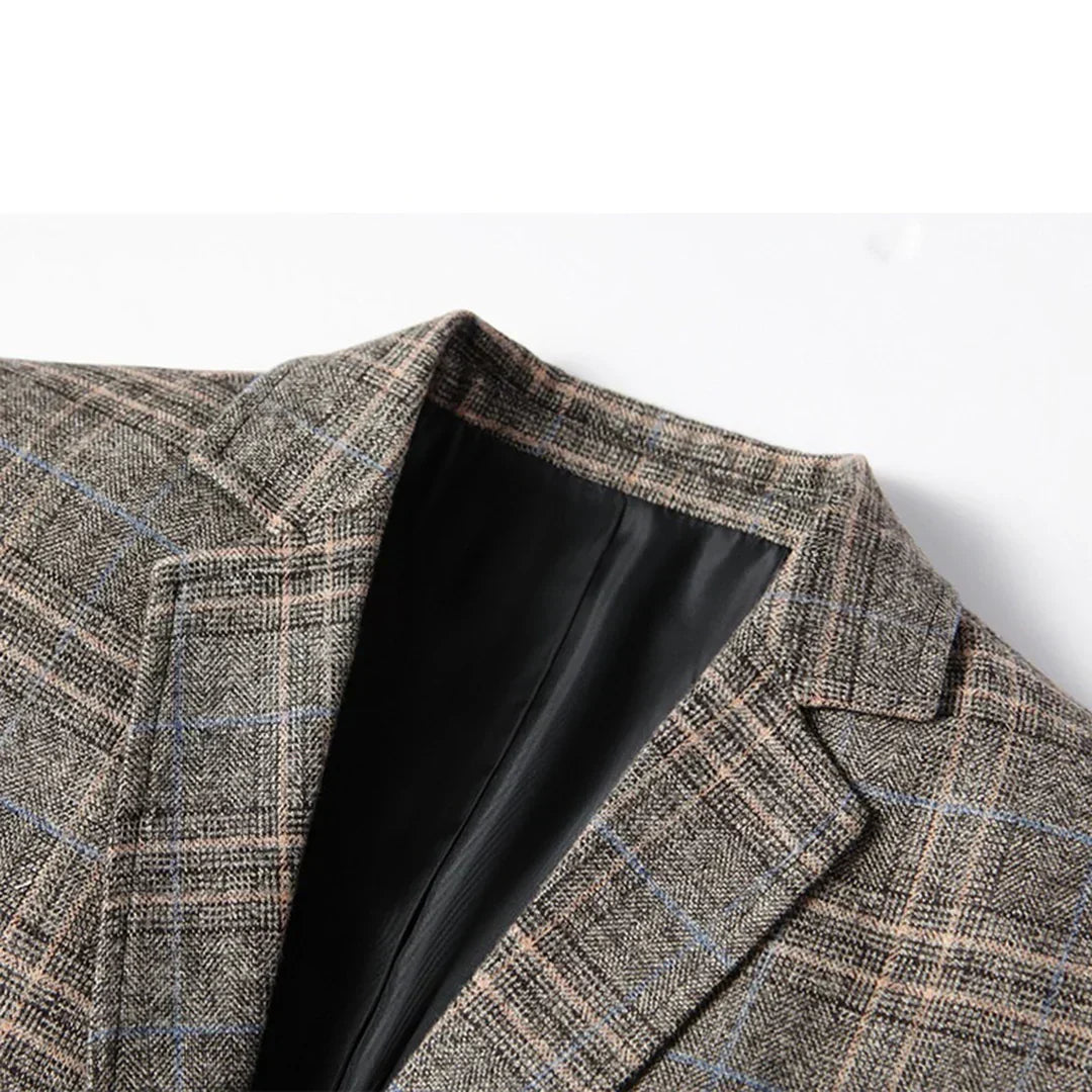 Herren Karomuster Wolljacke – Stilvolle Herbstmode