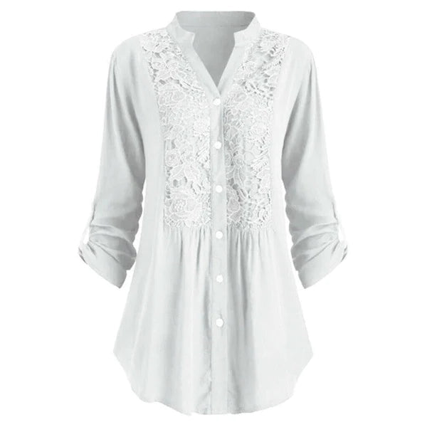 Luciana - Elegante Spitzenbluse mit feiner Stickerei für Damen