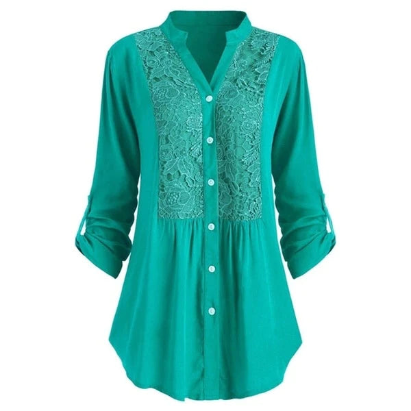 Luciana - Elegante Spitzenbluse mit feiner Stickerei für Damen