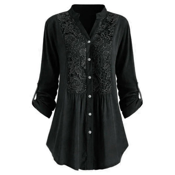 Luciana - Elegante Spitzenbluse mit feiner Stickerei für Damen