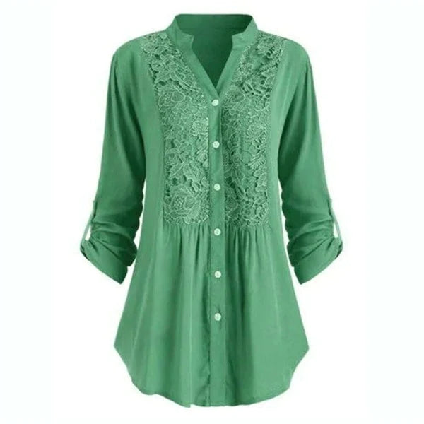 Luciana - Elegante Spitzenbluse mit feiner Stickerei für Damen