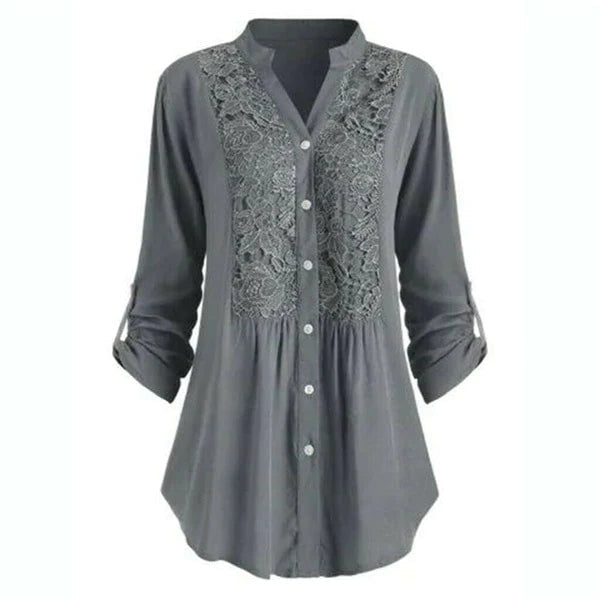 Luciana - Elegante Spitzenbluse mit feiner Stickerei für Damen