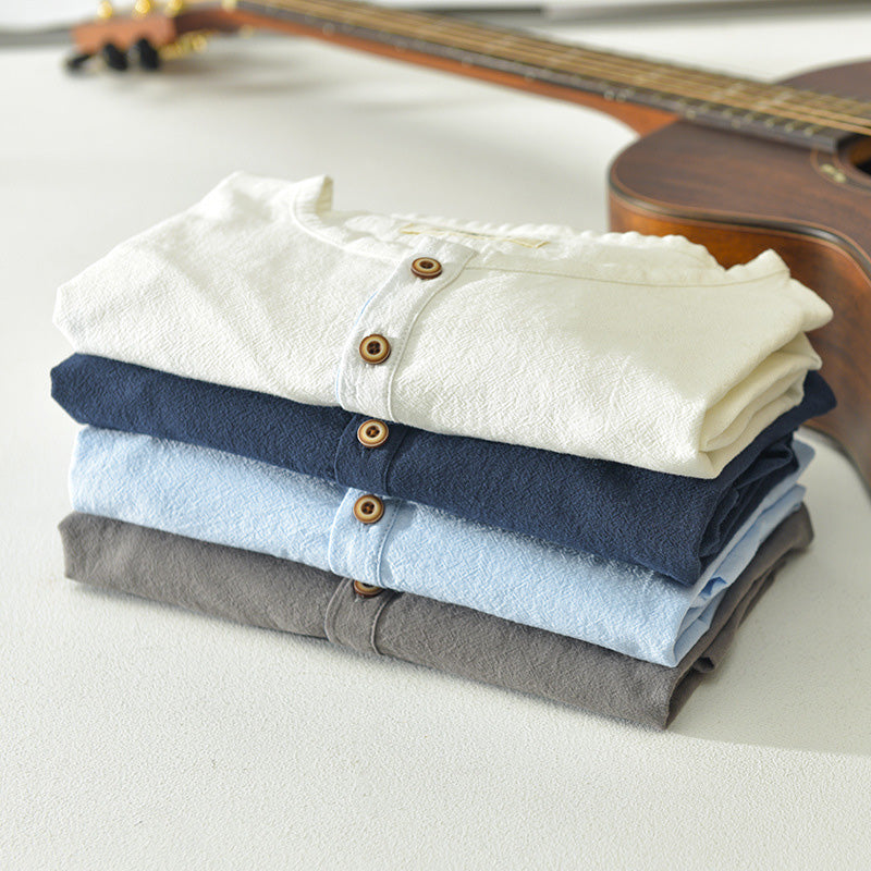 Men's Casual Short Sleeve Henley Shirt - Soft, Lightweight Cotton, Relaxed Fit with Button Detail