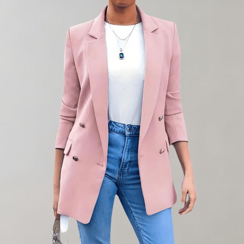 Stilvolle Damenjacke aus leichtem Baumwollmaterial für Frühling und Sommer – perfekt für Büro, Freizeit und formelle Anlässe