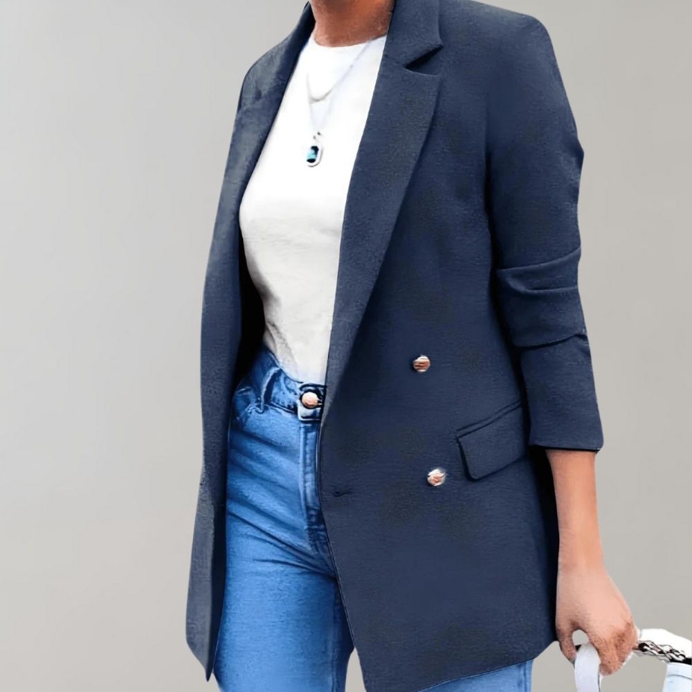 Stilvolle Damenjacke aus leichtem Baumwollmaterial für Frühling und Sommer – perfekt für Büro, Freizeit und formelle Anlässe