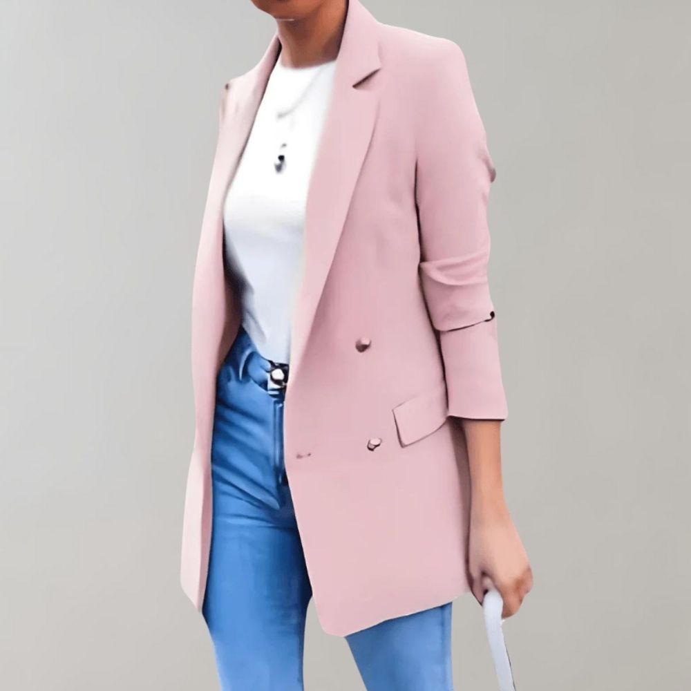 Stilvolle Damenjacke aus leichtem Baumwollmaterial für Frühling und Sommer – perfekt für Büro, Freizeit und formelle Anlässe