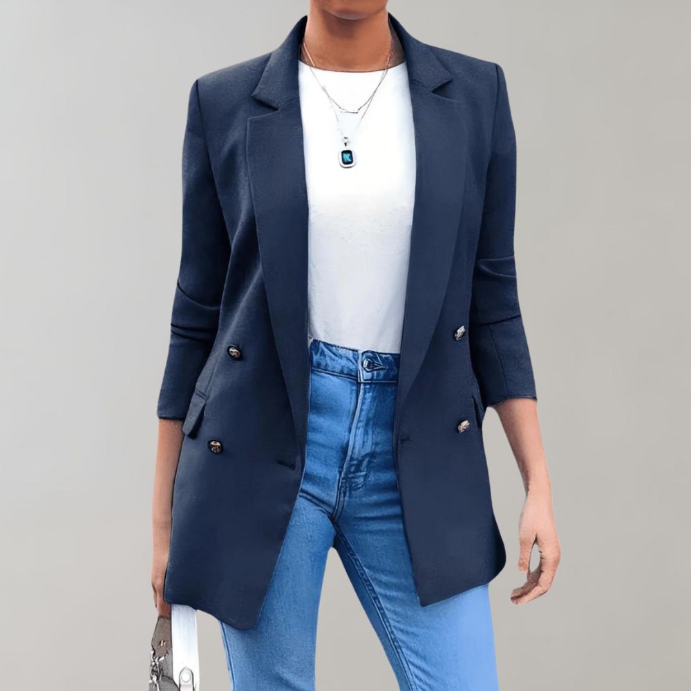 Stilvolle Damenjacke aus leichtem Baumwollmaterial für Frühling und Sommer – perfekt für Büro, Freizeit und formelle Anlässe