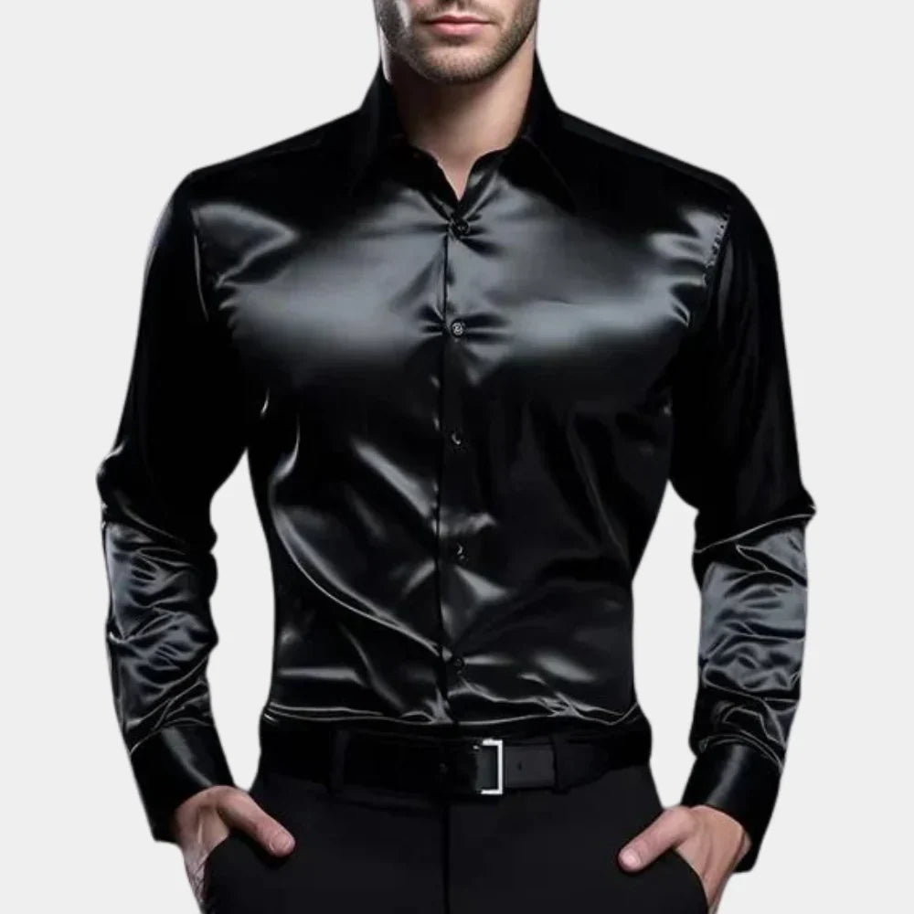 Laurent - Luksusowa satynowa koszula w eleganckim stylu