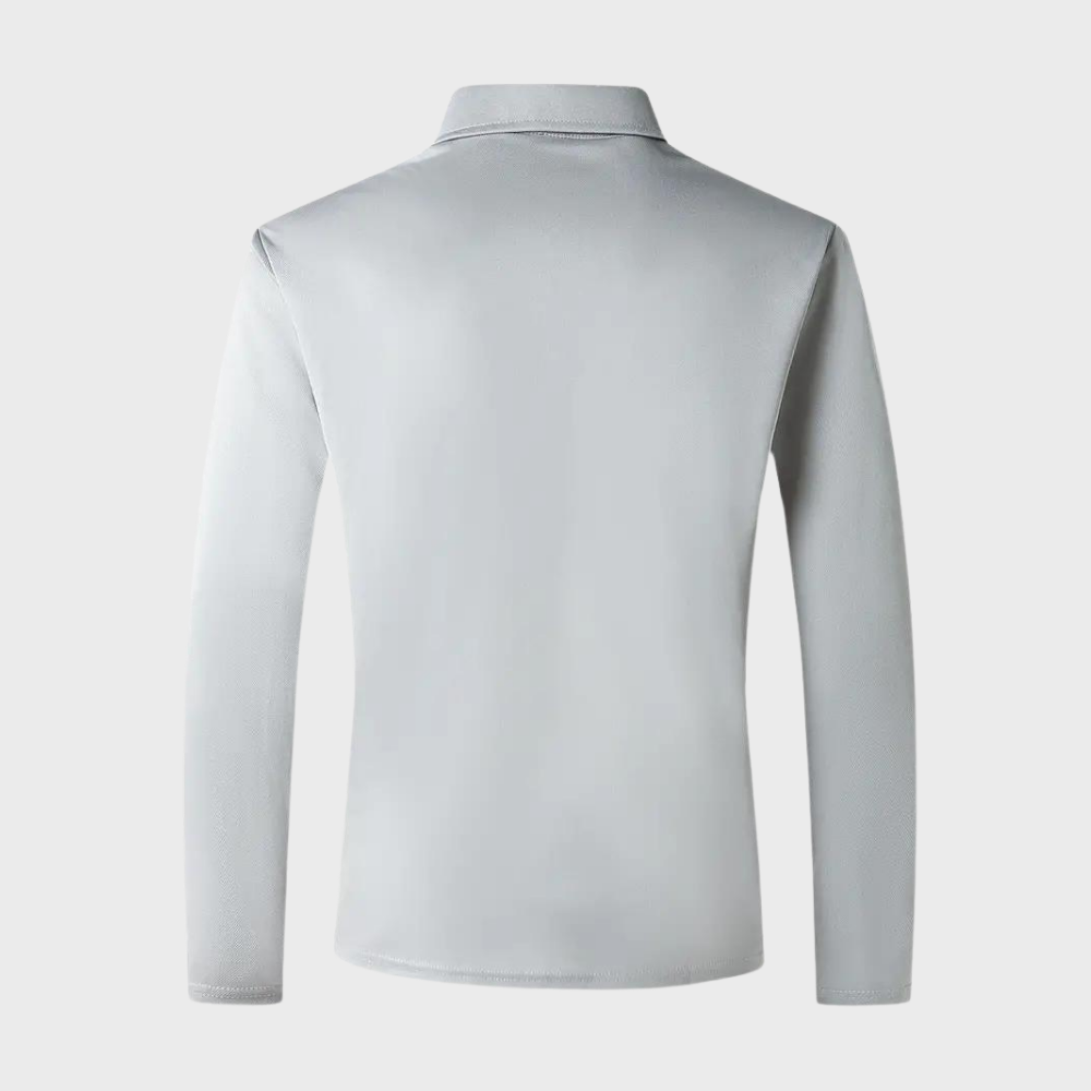 Men's Fashionable Long-Sleeve Polo Shirt by Mats
