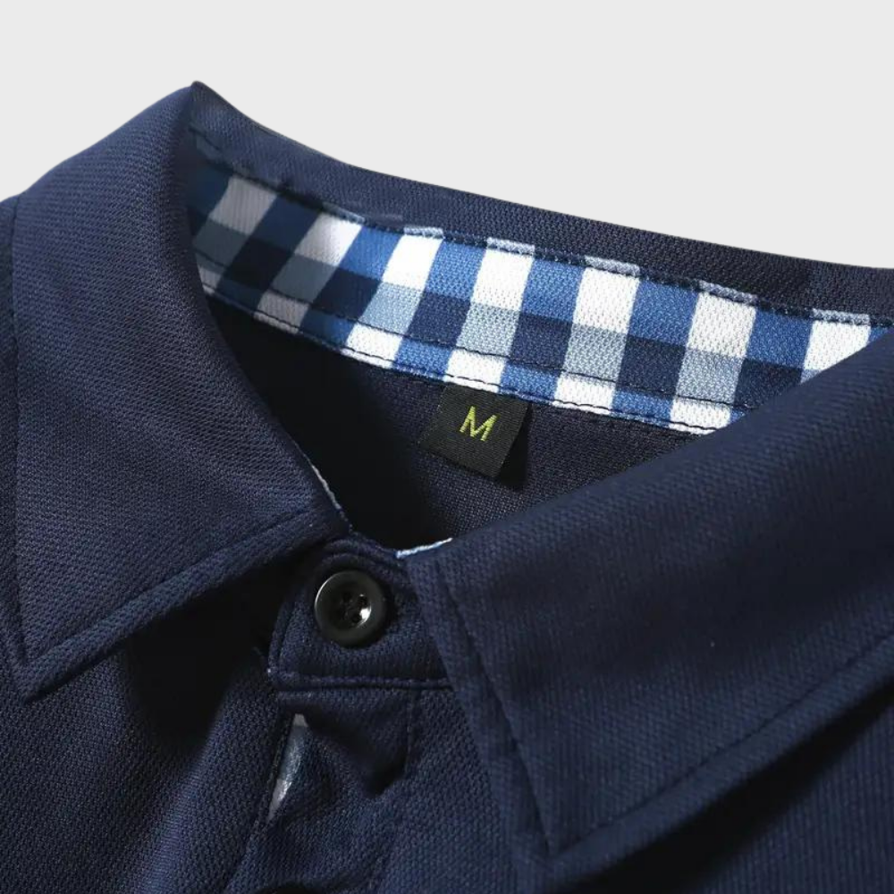 Men's Fashionable Long-Sleeve Polo Shirt by Mats