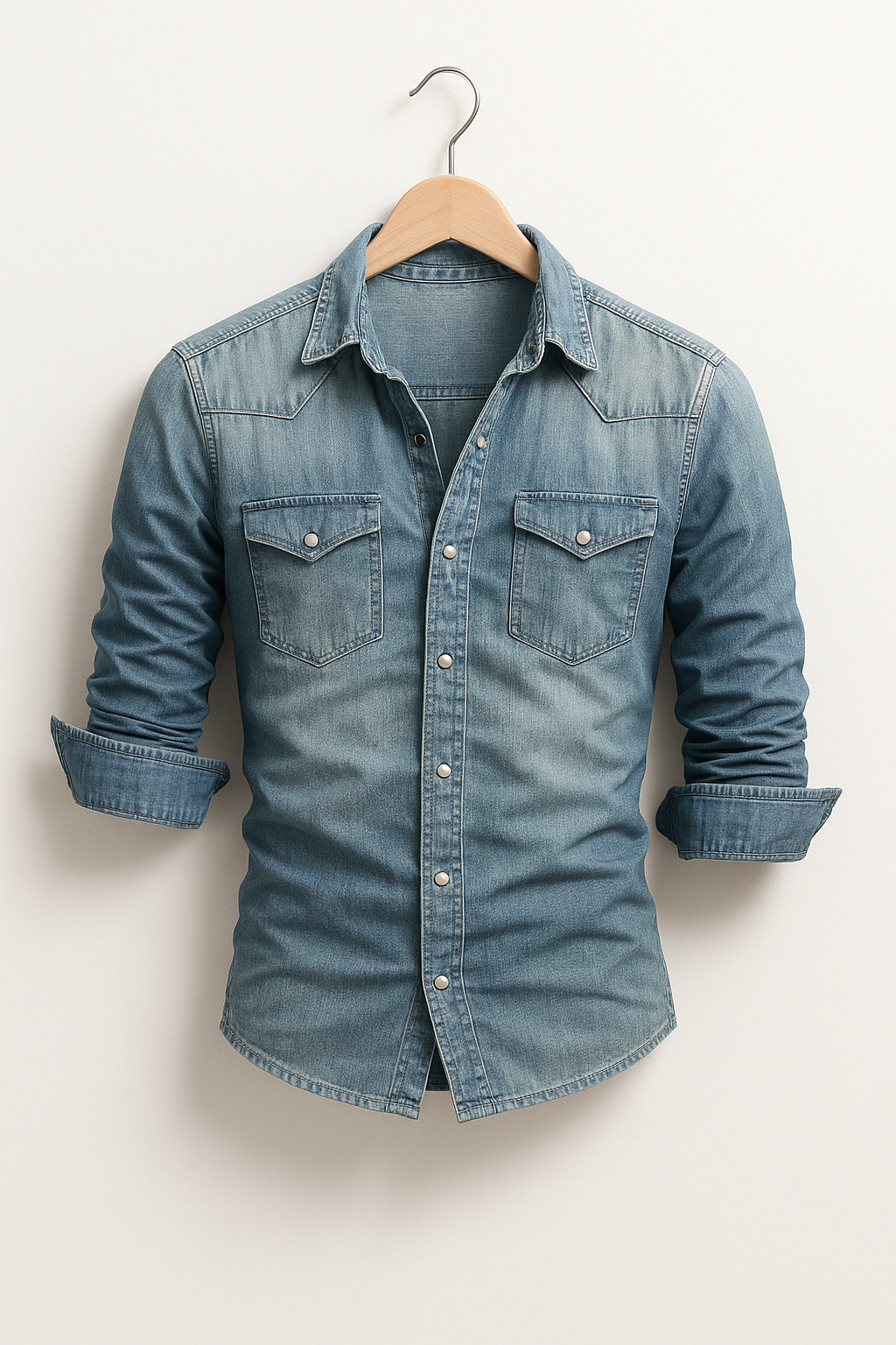 Men's Casual Denim Shirt – Perfect for Work and Everyday Wear