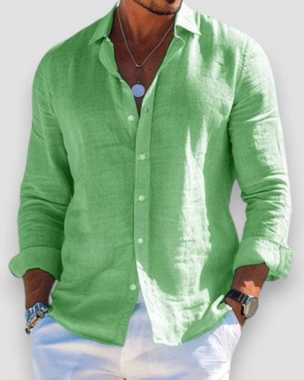 Men's Lightweight Linen Shirt – Comfortable and Breathable for Daily Use