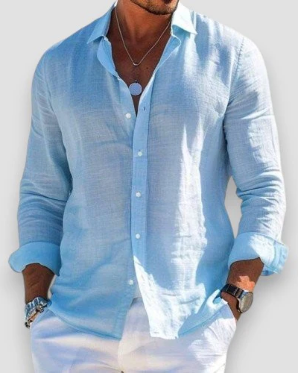 Men's Lightweight Linen Shirt – Comfortable and Breathable for Daily Use