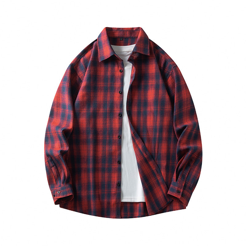 Men's Shirt - Classic Button-Up Style - Long Sleeves - Casual Male Color