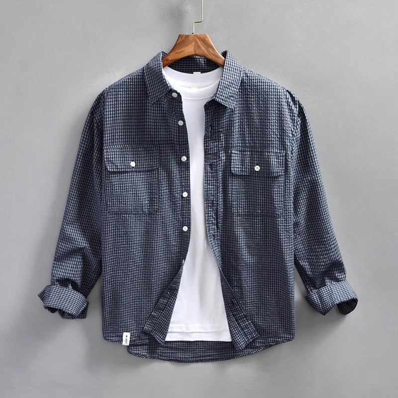 Men's Adjustable Length Long Sleeve Vest with Cotton Laces
