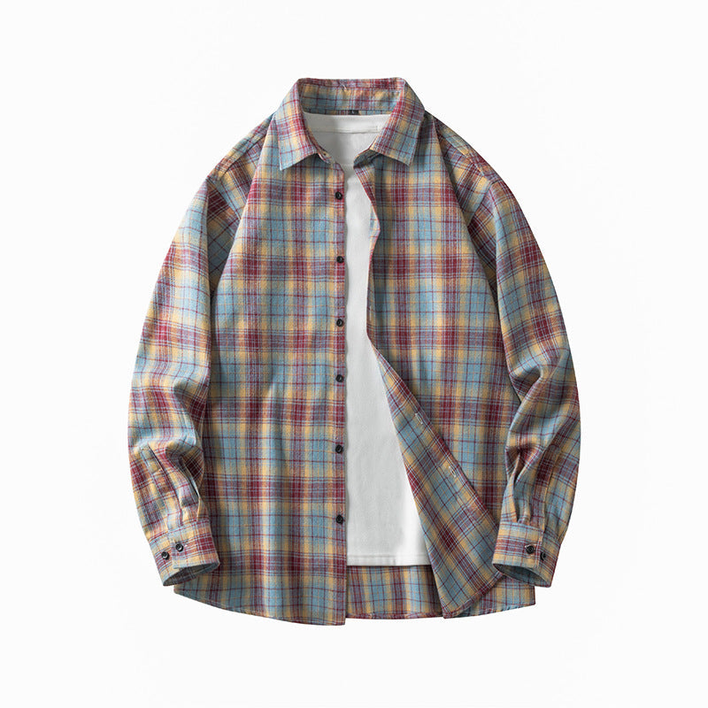 Men's Classic Button-Up Shirt - Long Sleeve - Casual Style