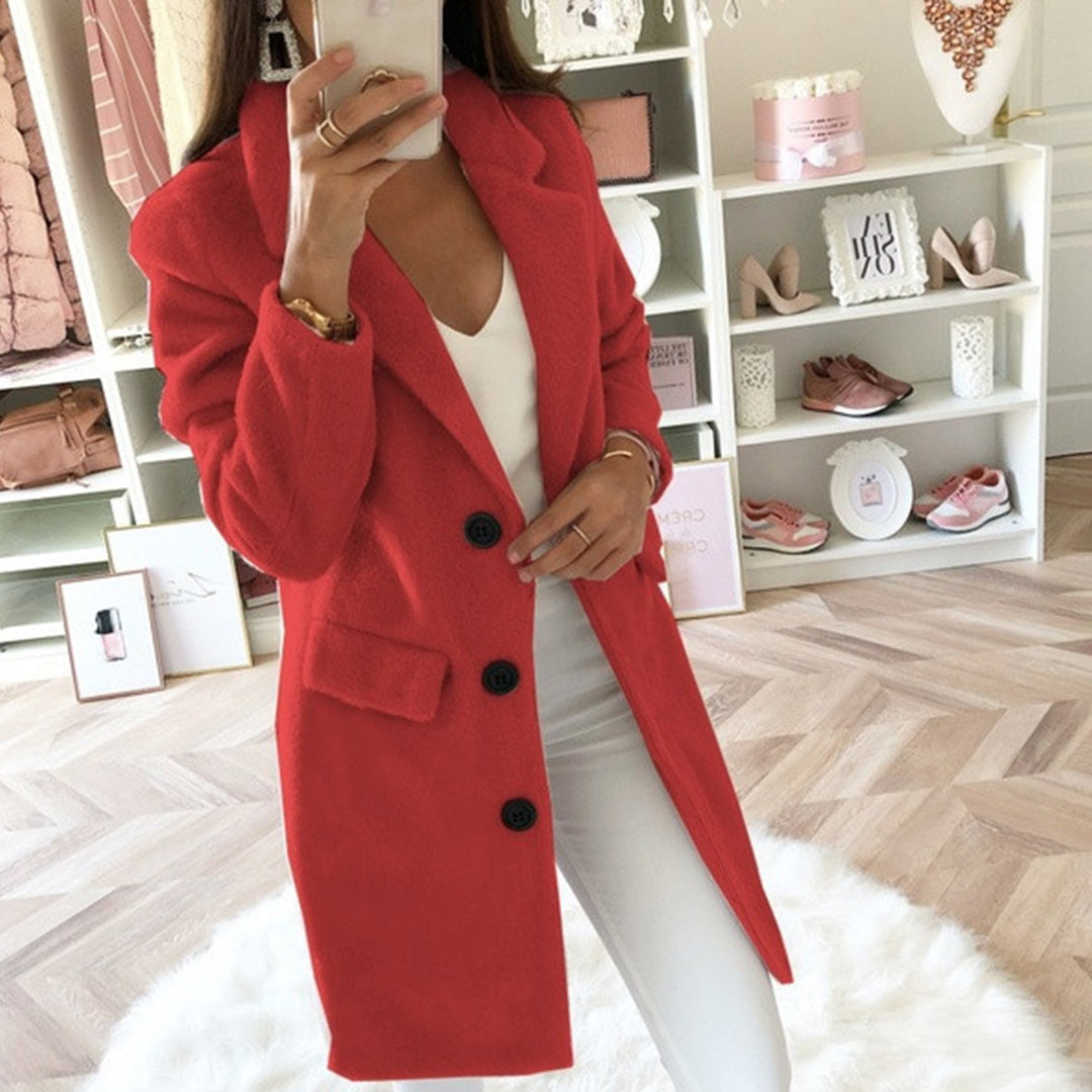 Eleganter leichter Wollmantel für Damen – ideal für den Frühling