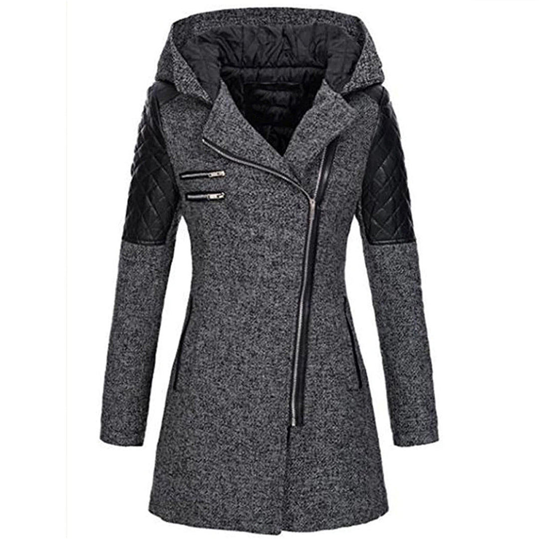 Lena - Elegante lange Winterjacke mit Kapuze für Damen